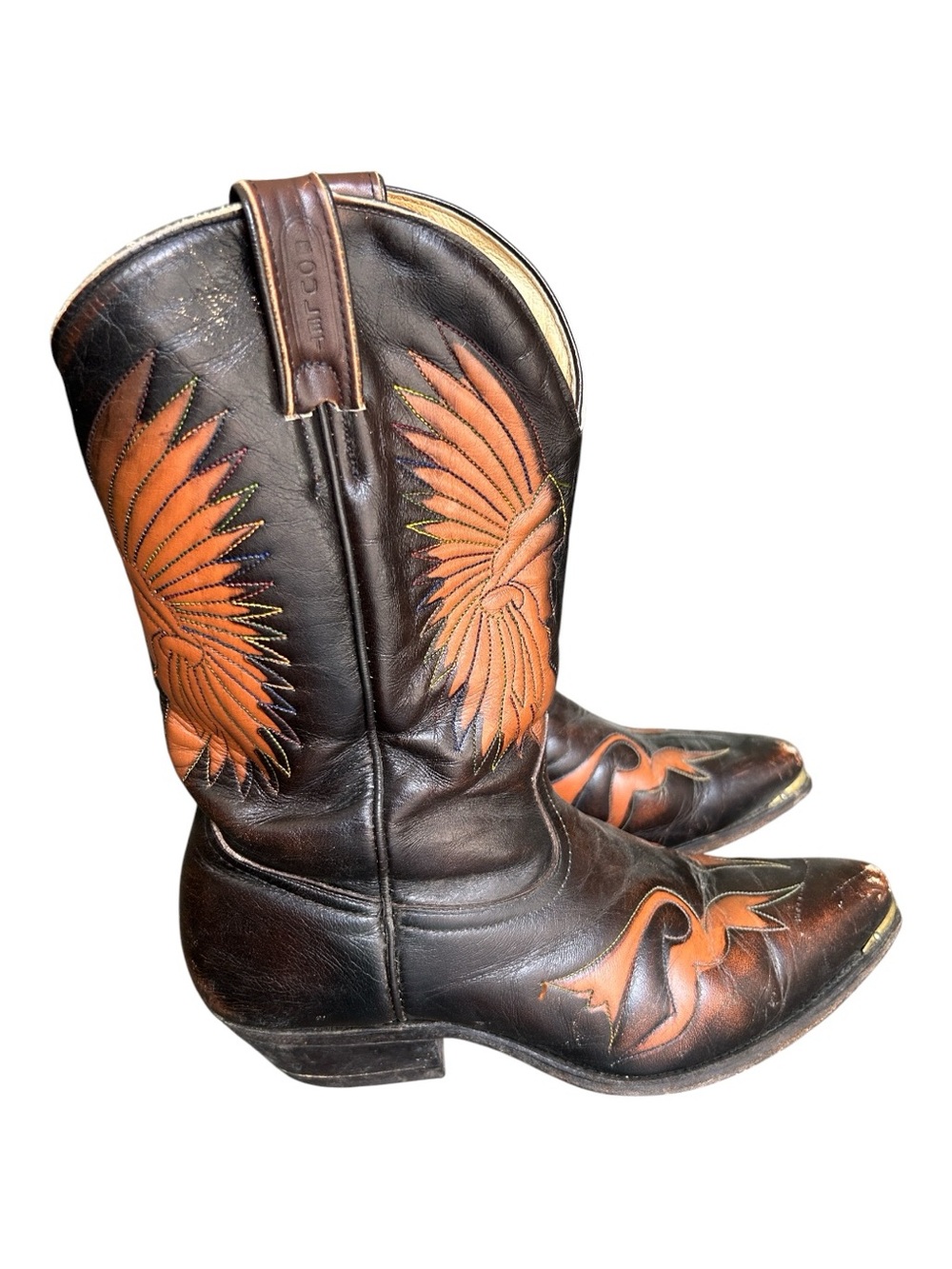 Vintage Boulet Chieftain Cowboy Boots Men's 10 W Leather Made in Canada